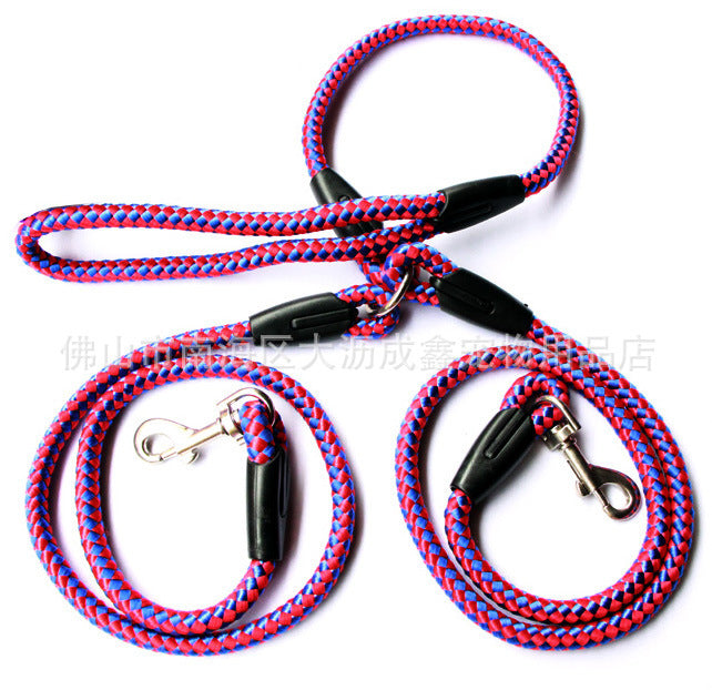 Double-Ended Traction Rope For Walking The Dog Hand-Double-Ended Traction Rope One Plus Two Leash Collar Pet Supplies Dog Collar the ultimate dog walker tool.