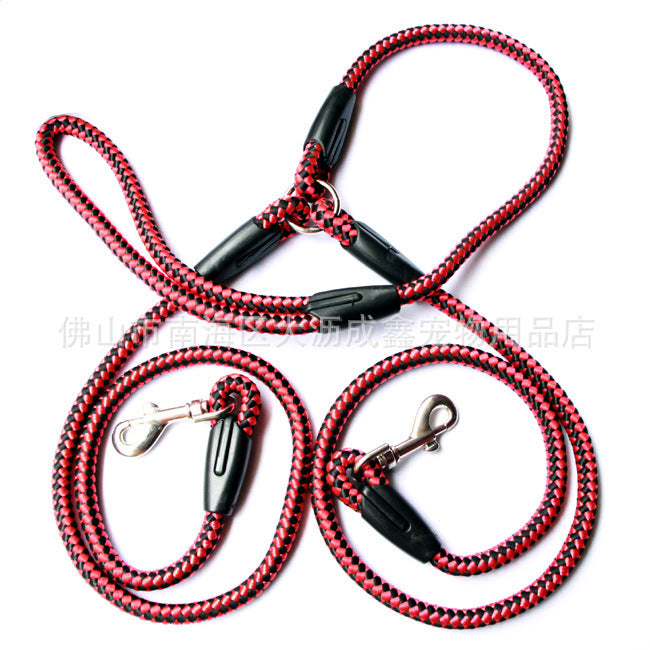 Double-Ended Traction Rope For Walking The Dog Hand-Double-Ended Traction Rope One Plus Two Leash Collar Pet Supplies Dog Collar the ultimate dog walker tool.