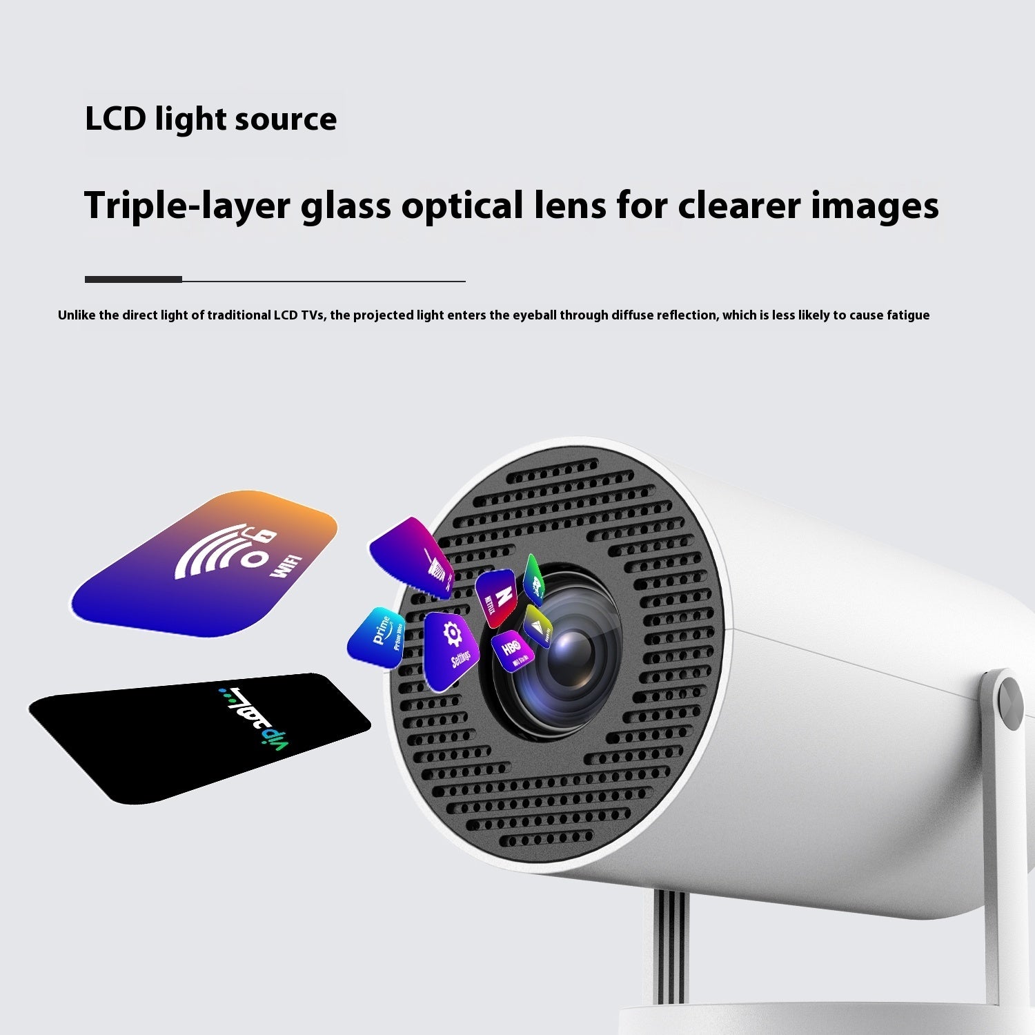 Portable Projector Small Straight Projector For Home Use 180 Degrees Projection Angle Automatic Focus Home Video Projector great for hosting perfect for bedrooms living areas