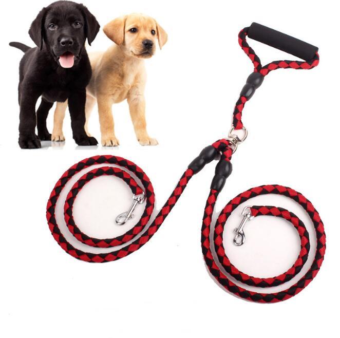 Double-Ended Traction Rope For Walking The Dog Hand-Double-Ended Traction Rope One Plus Two Leash Collar Pet Supplies Dog Collar the ultimate dog walker tool.