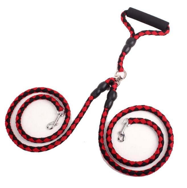 Double-Ended Traction Rope For Walking The Dog Hand-Double-Ended Traction Rope One Plus Two Leash Collar Pet Supplies Dog Collar the ultimate dog walker tool.