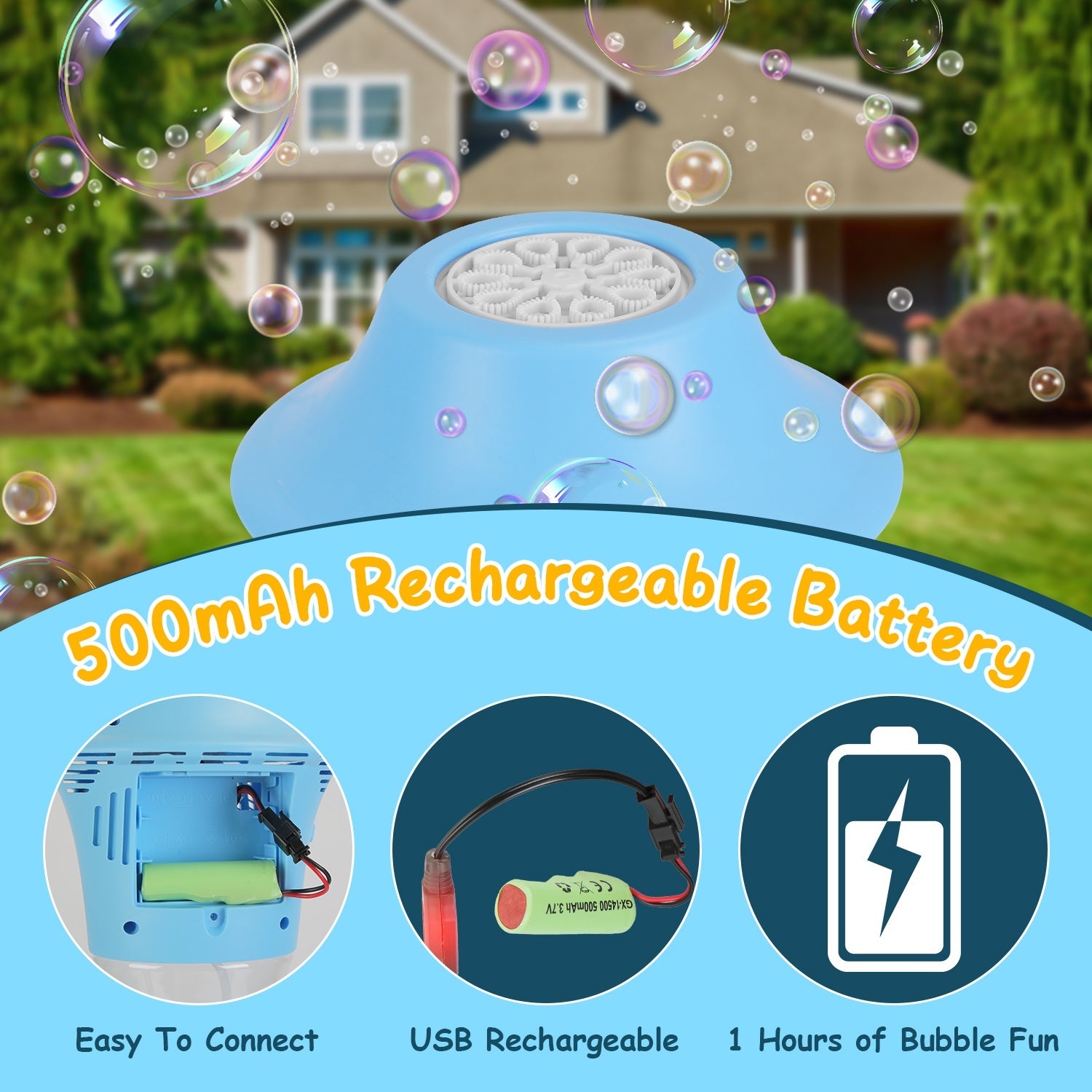 2Pack 3 In 1 Standing Bubble Machines With Colorful Lights And Music Rechargeable Bubble Maker Stands With 2 Modes 3 Adjustable Height For Party Wedding Indoor Outdoor Occasions Pets Kids