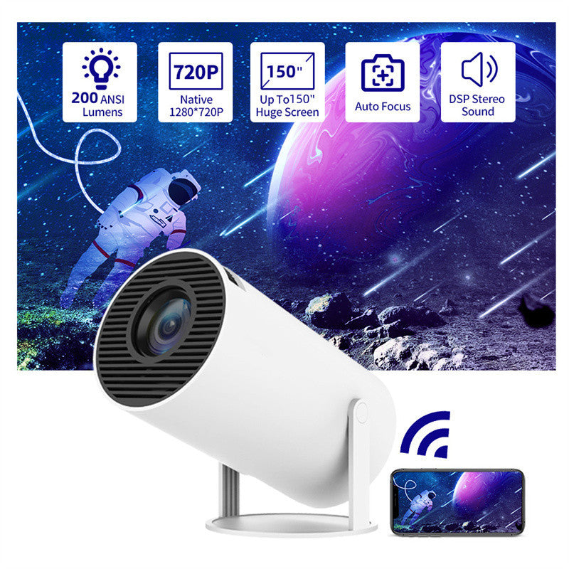 Portable Projector Small Straight Projector For Home Use 180 Degrees Projection Angle Automatic Focus Home Video Projector great for hosting perfect for bedrooms living areas