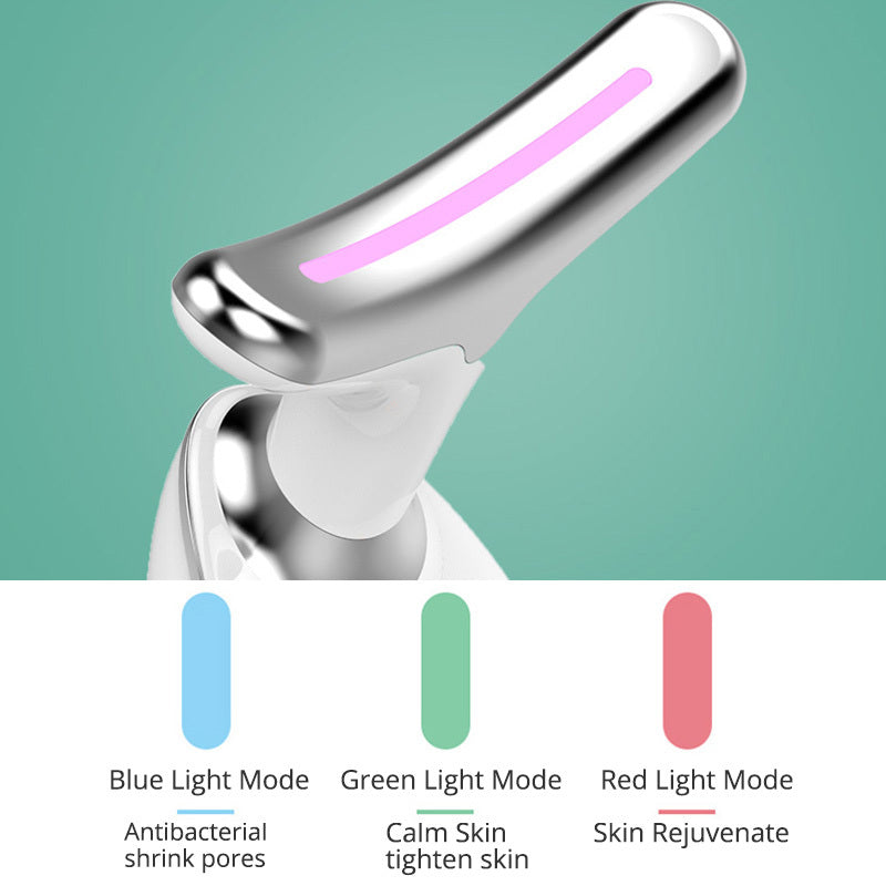 EMS Thermal Neck Lifting And Tighten Massager Electric Microcurrent Wrinkle Remover works best around face upper neck areas